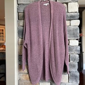 American Eagle Cardigan Sweater Open Front Knit Lavender, Women Size XS / Small
